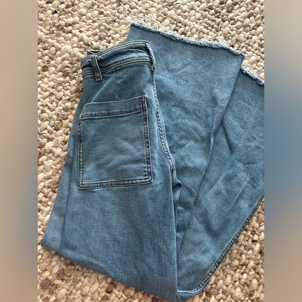 Zara high rise flare jeans